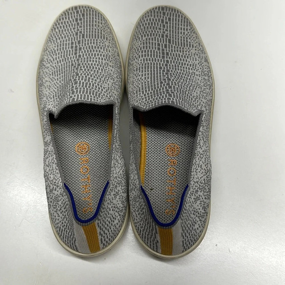 Rothy’s The Original Slip On Sneaker Shoes White Gray Opal Python Snake 9.5 - Picture 5 of 10